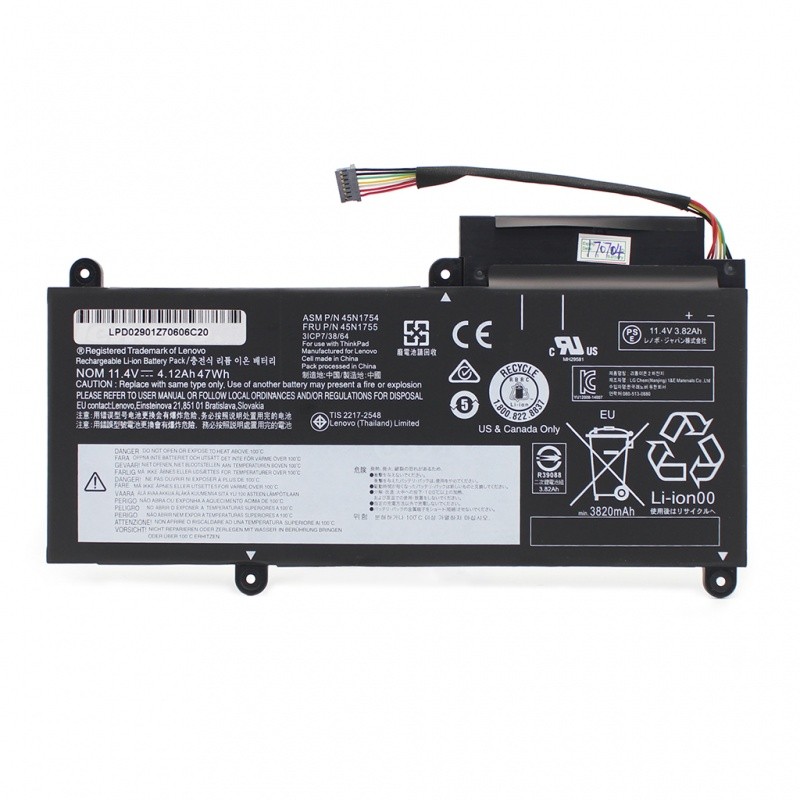 Baterija za laptop Lenovo ThinkPad E450/E450C/E455/E460/E460C/E465/E470/E475, 11.4 V, 4120 mAh, 47 Wh