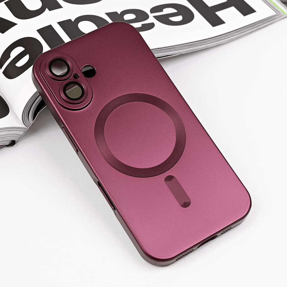 Maska za telefon Magsafe Chrome za iPhone 16 6.1, Bordo