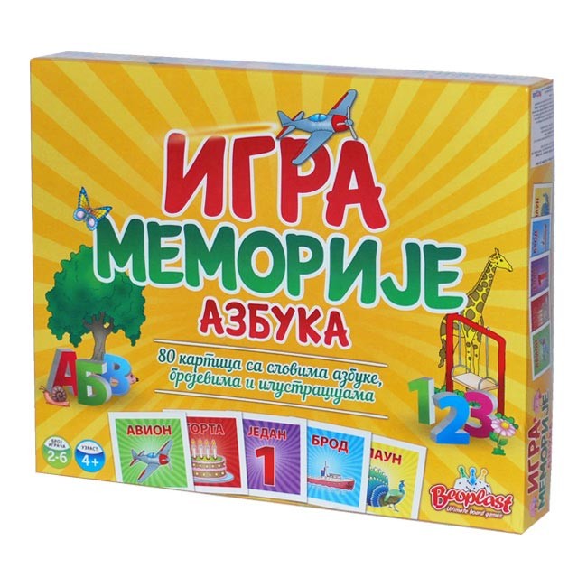 Beoplast Igra memorije Azbuka, 80 kartica