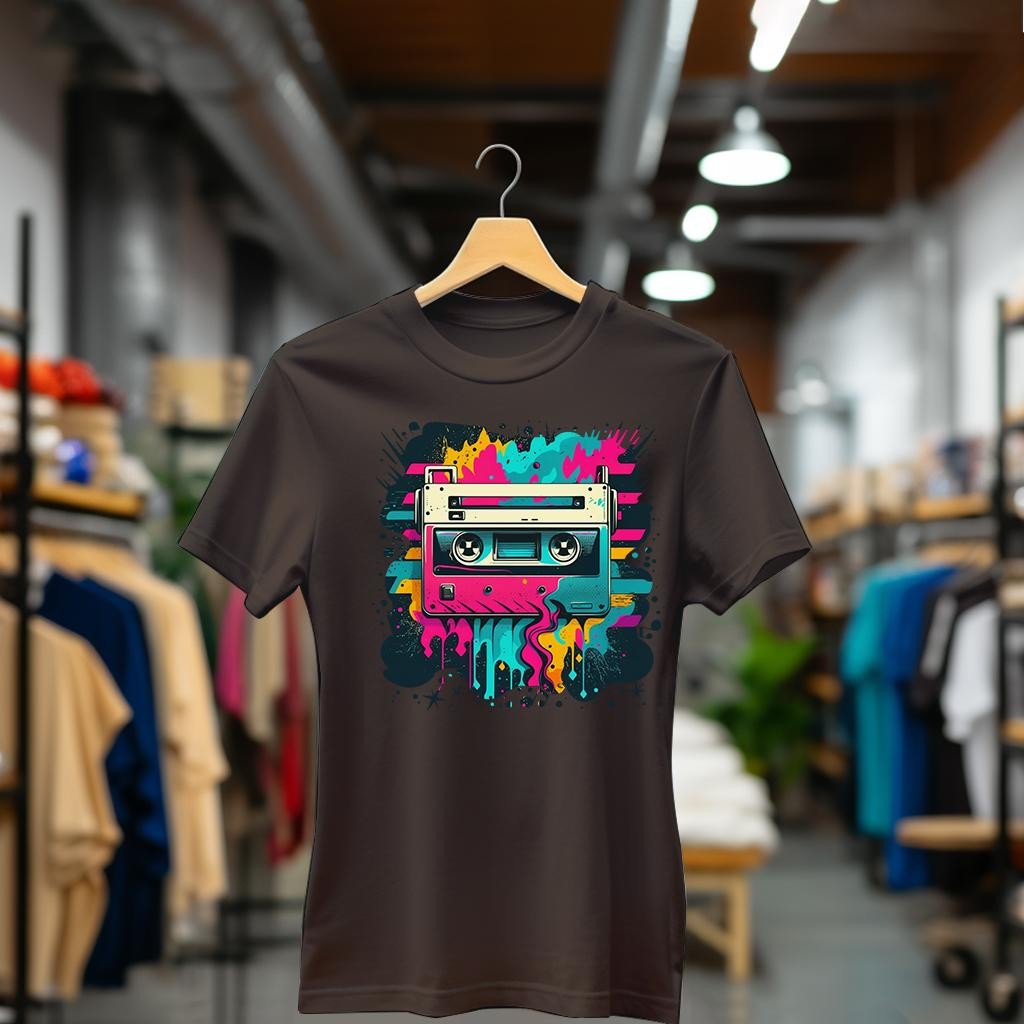 Camiseta Majica sa štampanim printom Cam 787, Ženska, Čokolada