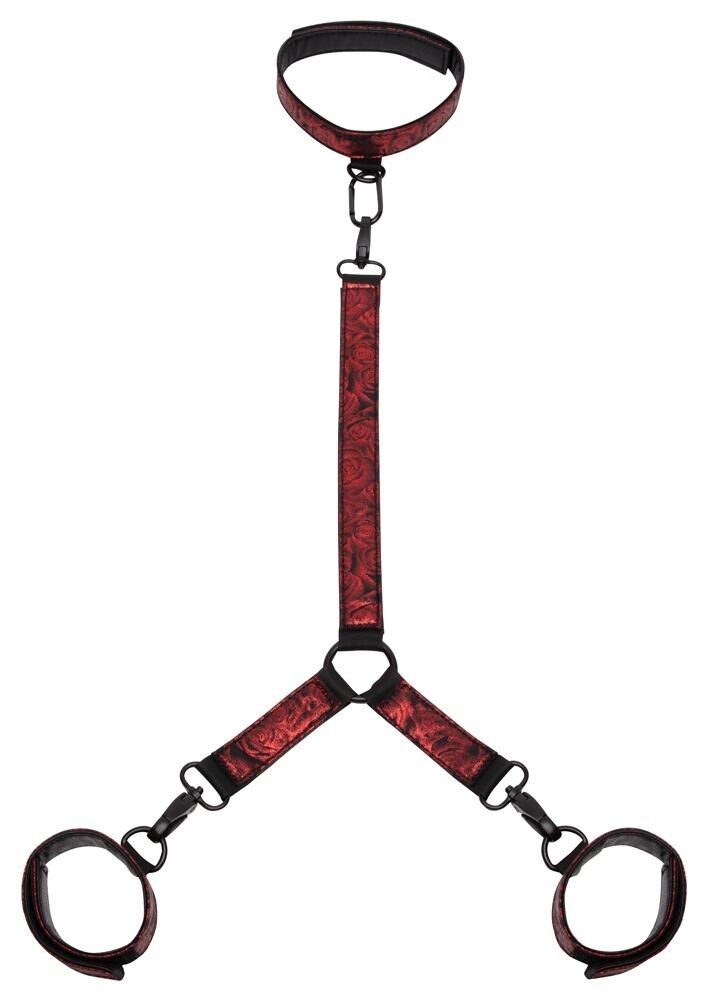 Fifty Shades of Grey BDSM Set Sweet Anticipation Suspender, Crno-crveni