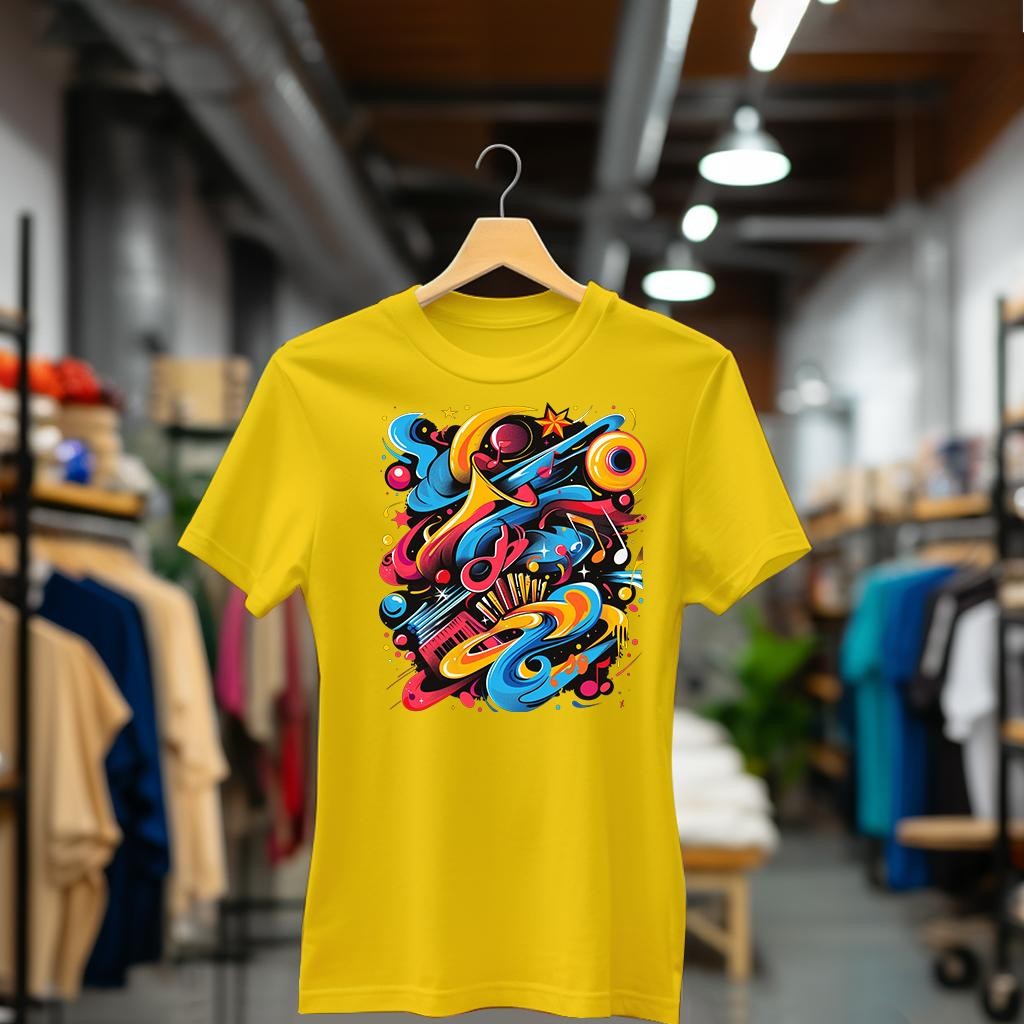 Camiseta Majica sa štampanim printom Cam 783, Ženska, Zlatne boje