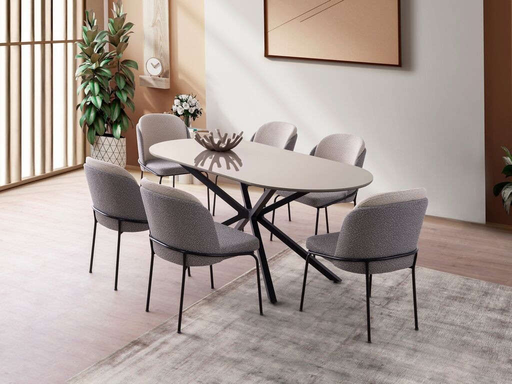 Hanah Home Trpezarijski sto Aura-3011, 180x90x79 cm, Smeđi