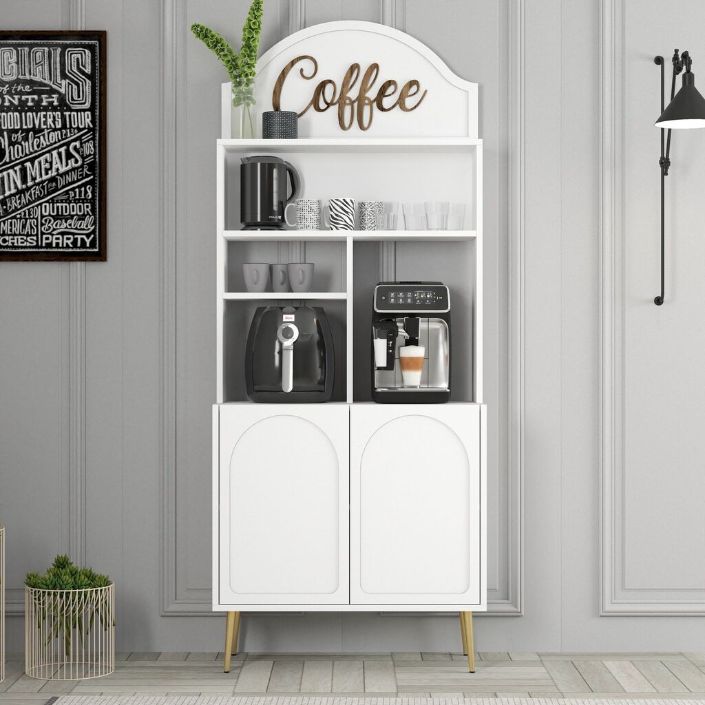 Hanah Home Kuhinjski ormar Lyon 80, Belo-zlatni