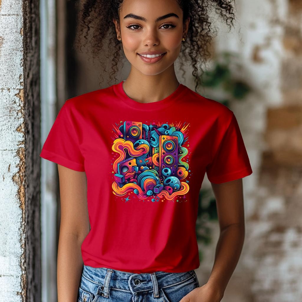 Camiseta Majica sa štampanim printom Cam 779, Ženska, Crvena