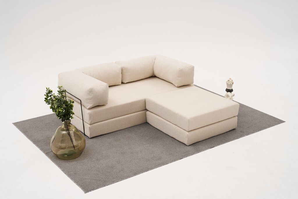 Atelier del Sofa Ugaona garnitura Comfort Mini, 190x95x75 cm, Krem