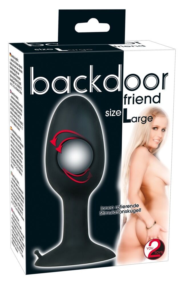 You2 Toys Analna kupa Backdoor Friend Large, 12cm, Crna