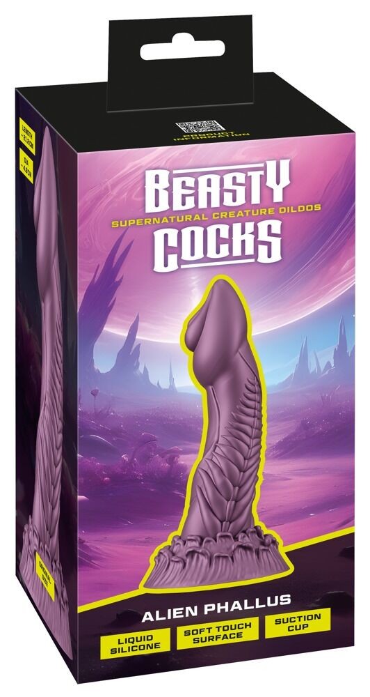 Beasty Cocks Dildo Alien, 21.2cm, Ljubičasti
