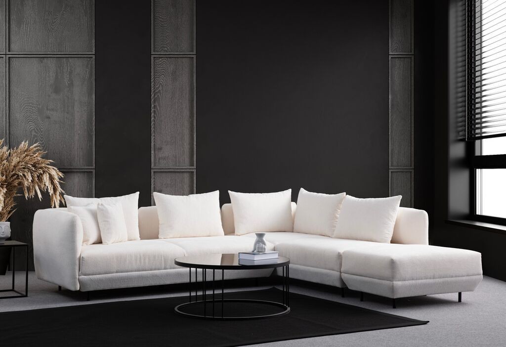 Atelier del Sofa Ugaona garnitura Floransa, 310x265 cm, Bela
