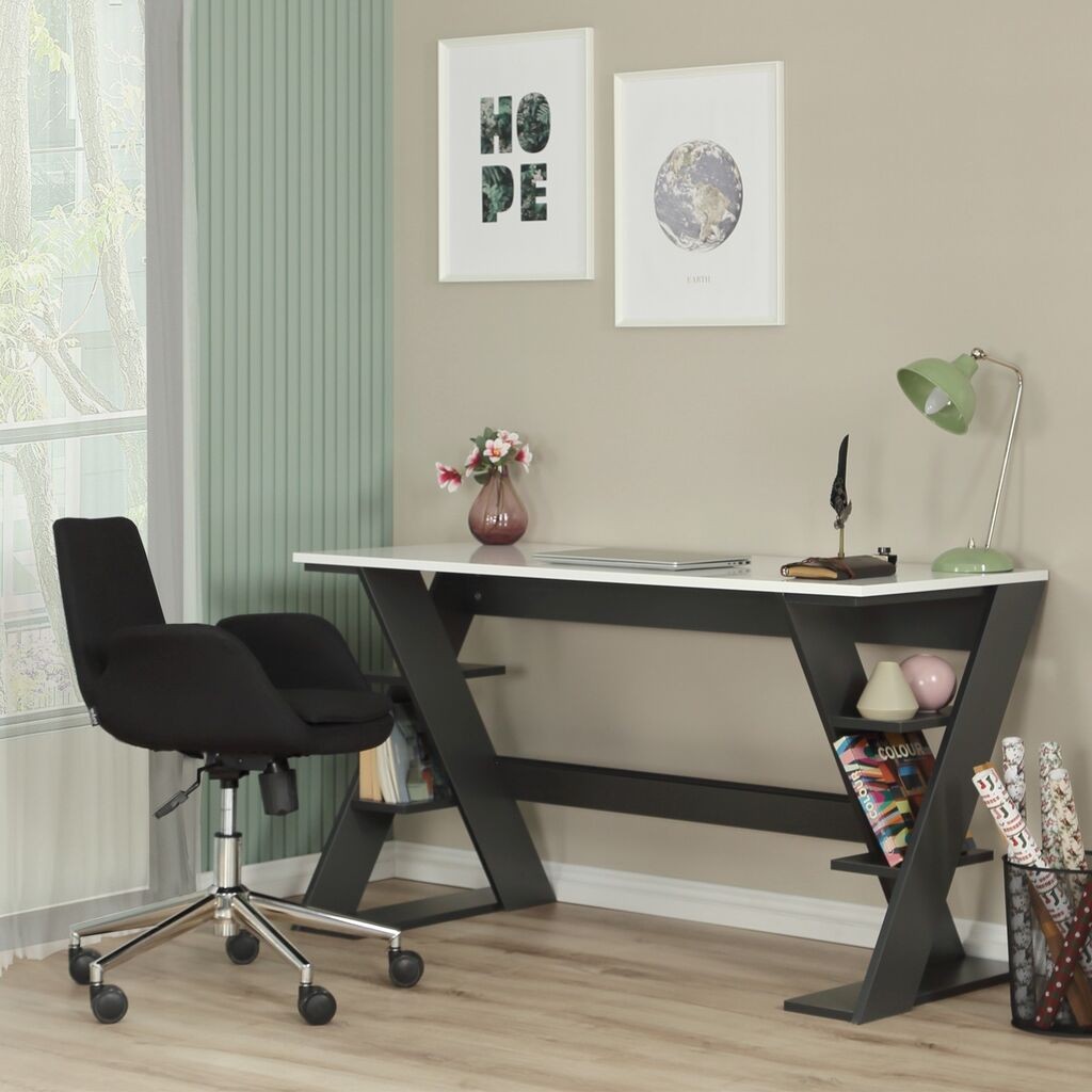 Hanah Home Radni sto Lungo, 140x73x60 cm, Beli