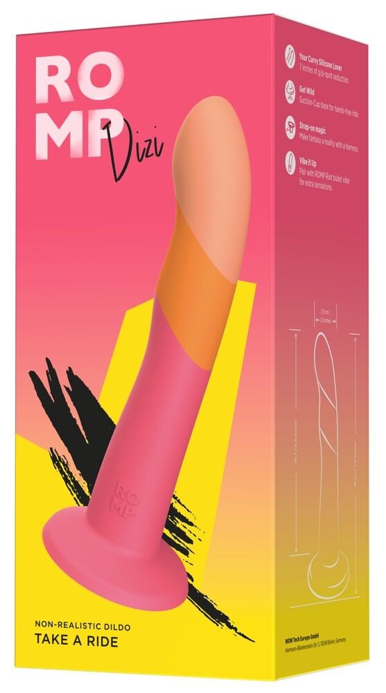 ROMP Dildo Dizi, 18cm, Šareni