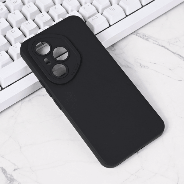 Silikonska maska za Honor 400 Pro Pro Camera, Crna