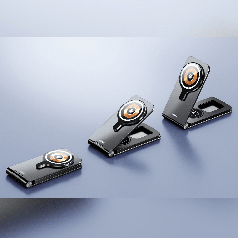 Wireless stalak za mobilni telefon REMAX RP-W3 20.5W Fast Charging 3u1, Crni