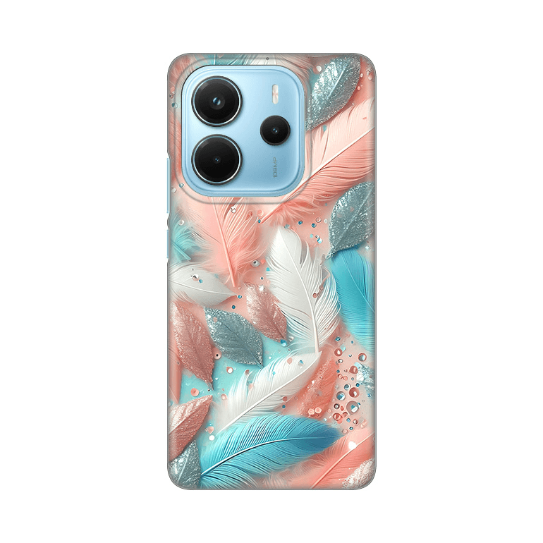 Silikonska maska za Xiaomi Redmi Note 14 4G (SRB) Print Pastel Feathers