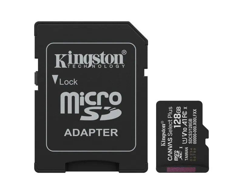 Kingston Memorijska kartica U1, V10, SDXC, 128GB, Canvas Select Plus, G3 150R, SDCS3/128GB, Adapter