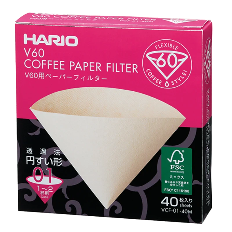 Hario Filteri za kafu V60 01, 40 komada