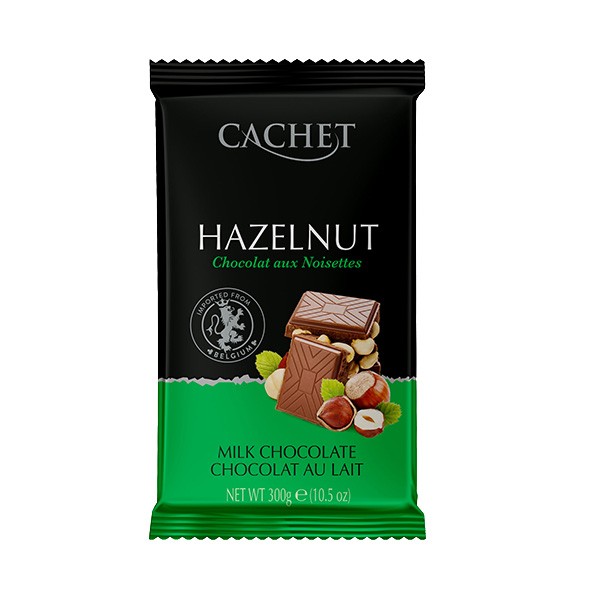 CACHET Mlečna čokolada sa Lešnikom, 300g