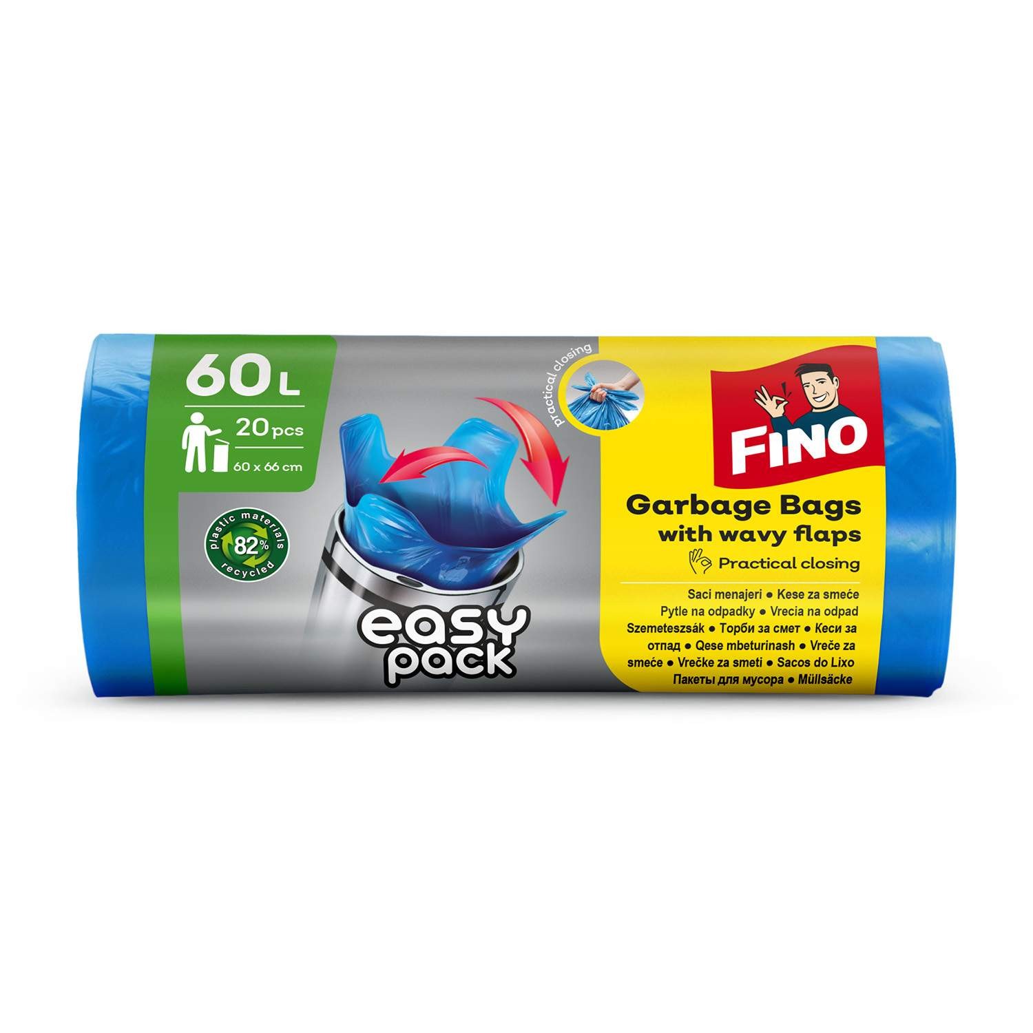 Fino Kese za smeće Easy pack, 60l, 20+4K gratis