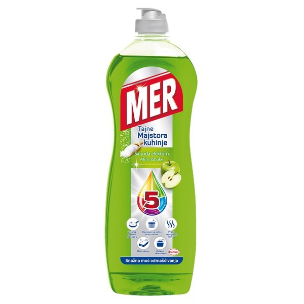 MER Deterdžent za sudove Jabuka, 750 ml