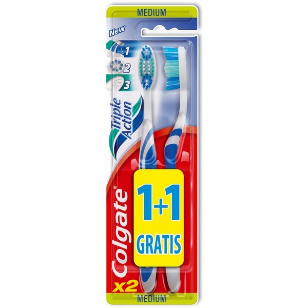 COLGATE Četkica za zube Triple Action, 1+1