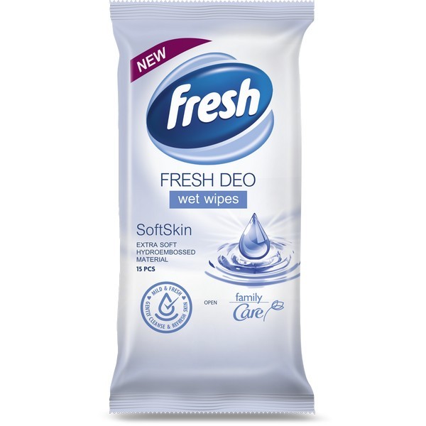 FRESH Vlažne maramice Fresh Deo, 15 komada