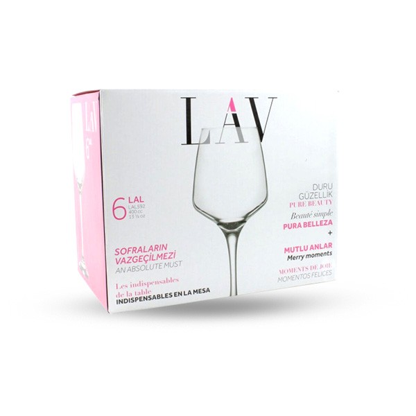 LAV Čaše za vino, 400ml, 6/1