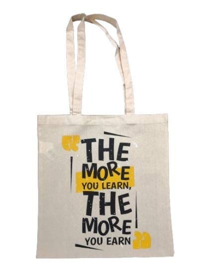 Gift Hub Ceger The More you learn, 38x42 cm, Bež