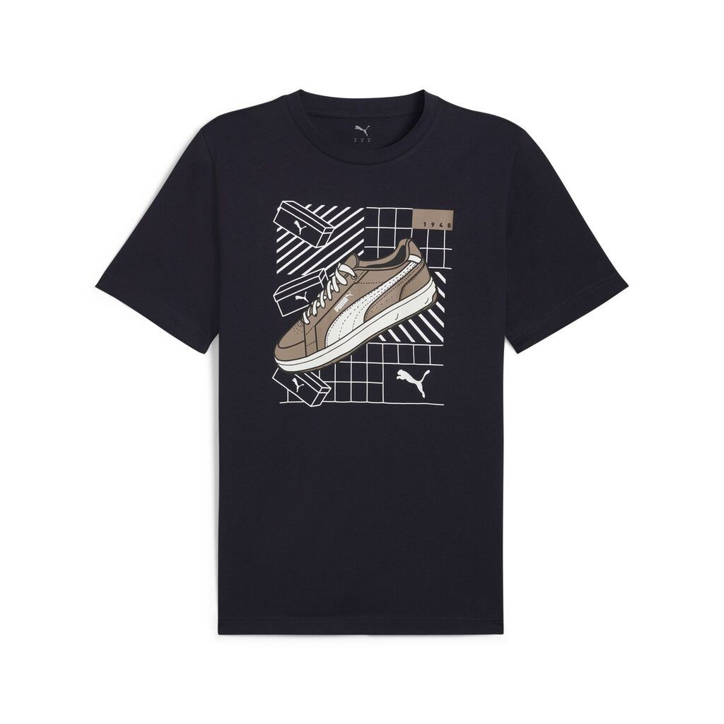 Puma Muška majica Graphics sneaker tee, Kratak rukav, Crna