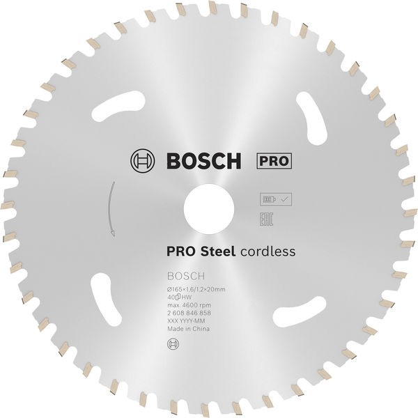 Bosch Pro List aku testere za čelik 165mm 40T 2608846858