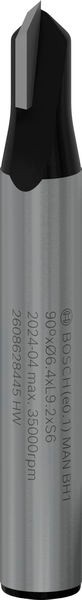 Bosch Glodalo za V-kanale PRO 2608628445, 90°, O6.4 mm, 6 mm
