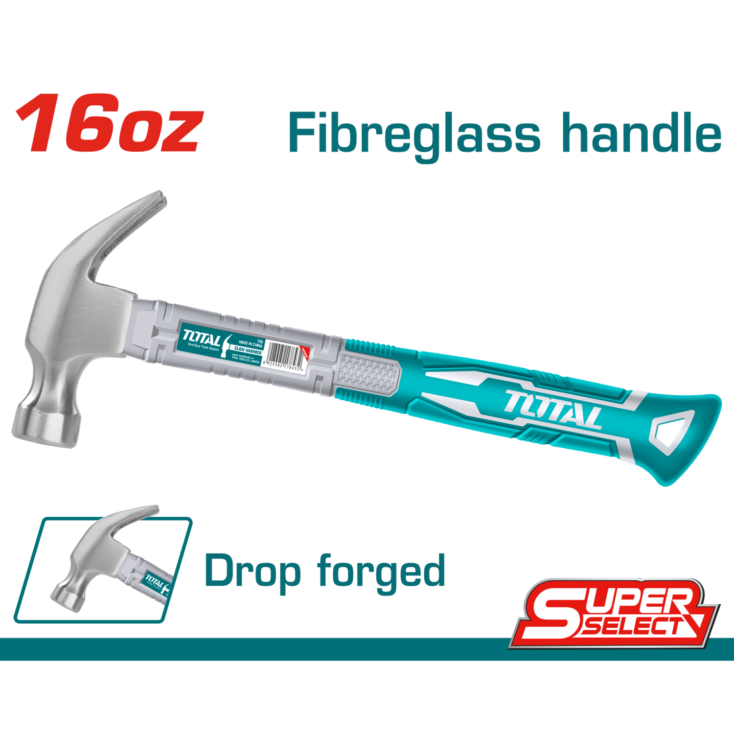 Total Čekić sa rascepkom THTS7316, 450gr