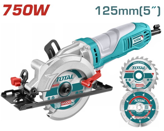 Total Ručni cirkular za drvo i beton TMFS7501, 750W