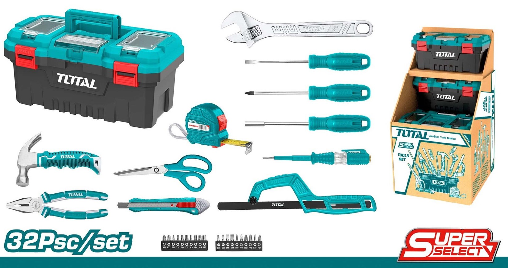 Total 32-delni set ručnog alata THKTHP20326