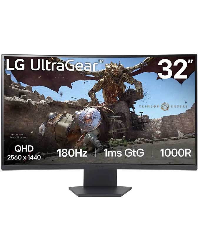 LG Monitor UltraGear VA 32GS60QC-B.AEUQ, 32'', Crni