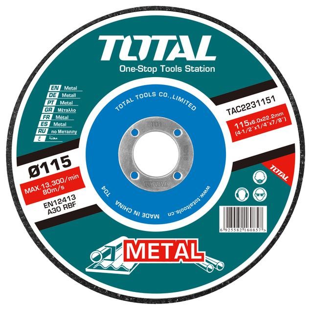 Total Brusna ploča za metal TAC2231151, 115x6x22.2mm