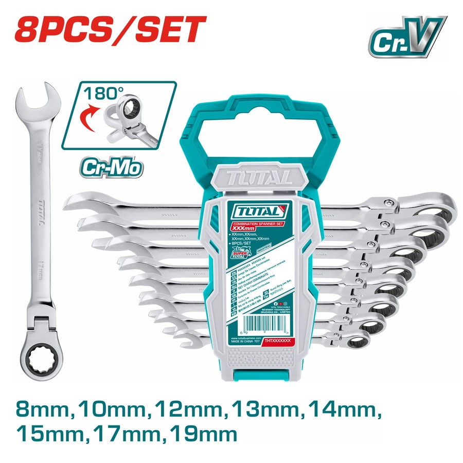 Total Set vilasto-okastih ključeva sa krckalicom THT102RK586, Osmodelni