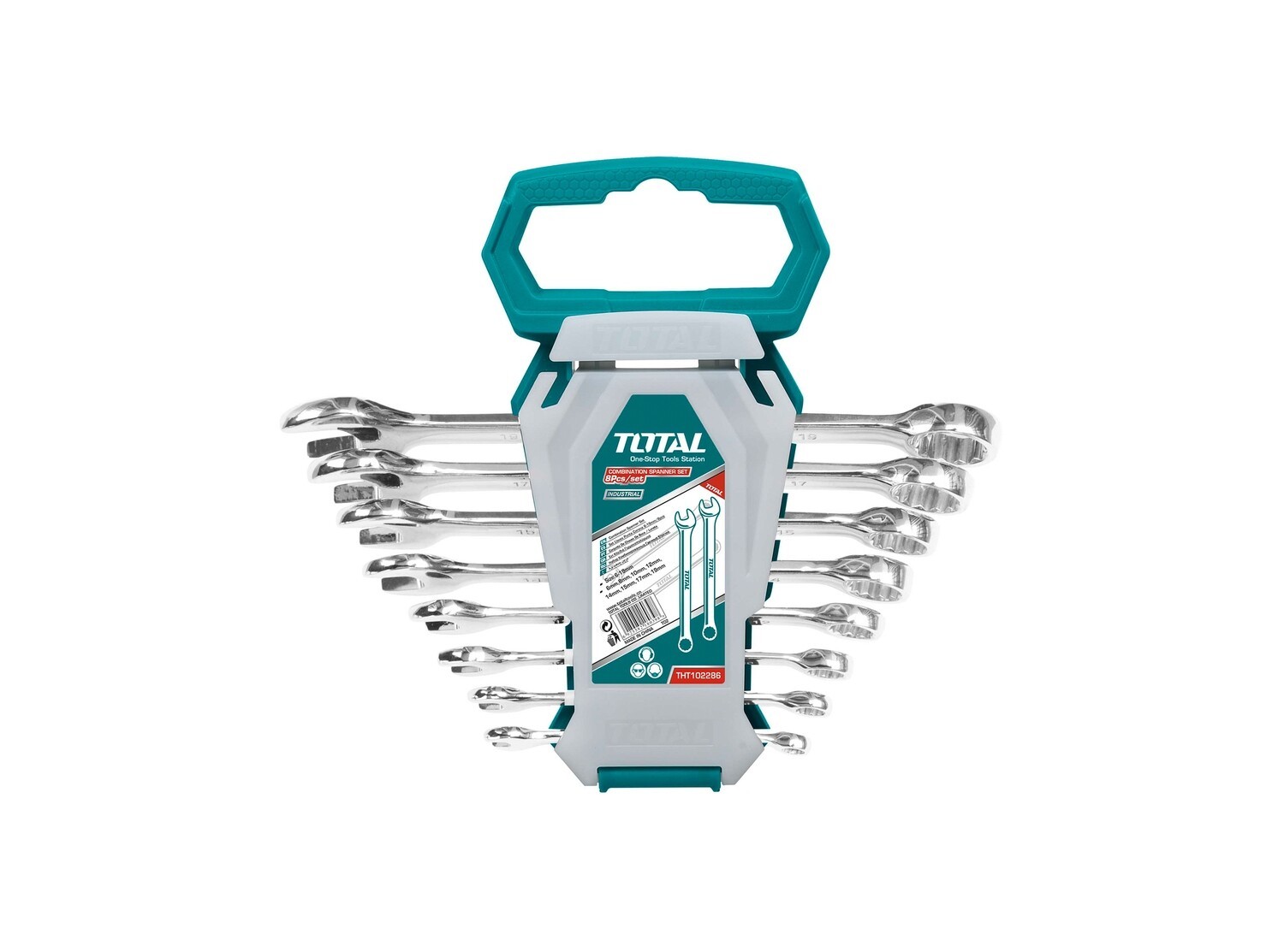 Total Osmodelni komplet okasto-viljušasto ključeva THT102286, 6-19mm