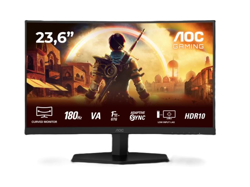 AOC Monitor C24G42E FHD 180Hz Adaptive Sync Curved, 23.6", Crni