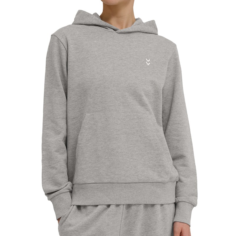 HUMMEL Ženski duks HMLPULSE CO REGULAR W SWEAT HOODIE, Sivi