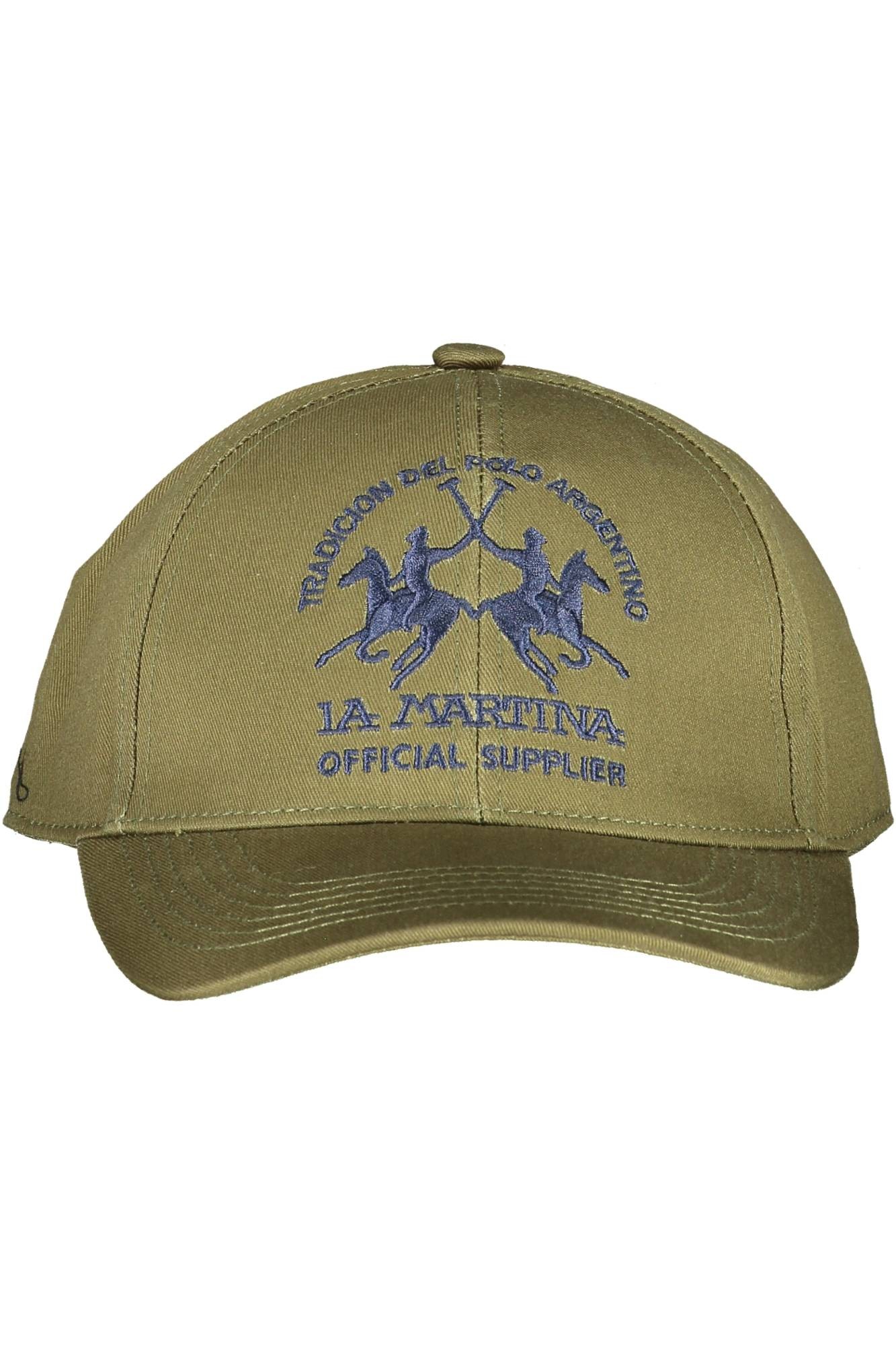 LA MARTINA Muški kačket XUH001-TW099_VERDE_03175, Maslinasti