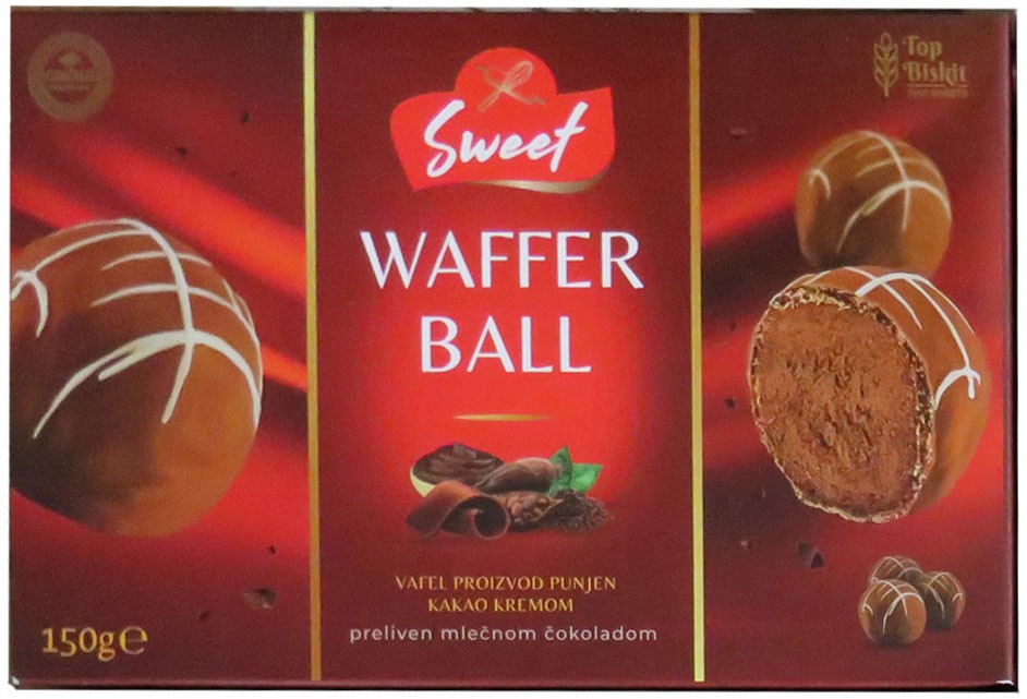 Sweet Biskvit Waffer ball,150g