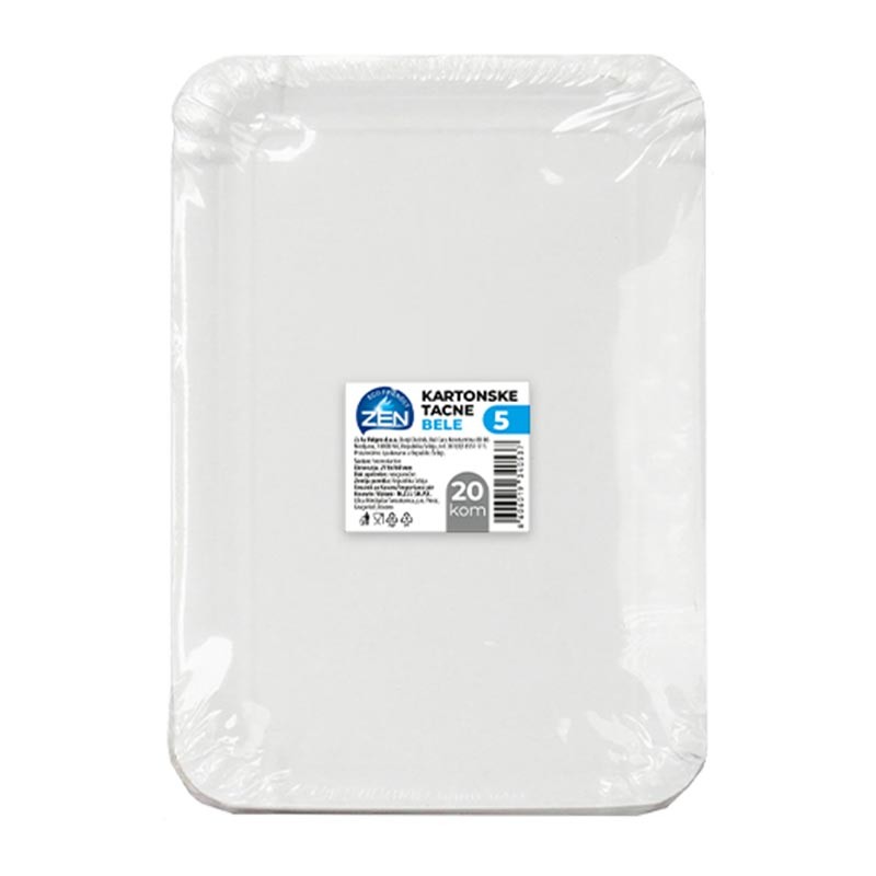 Zen Kartonska tacna 5, 20/1, Bela