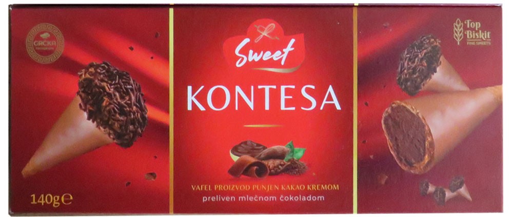 Top biskvit Kontesa vafl, 140g
