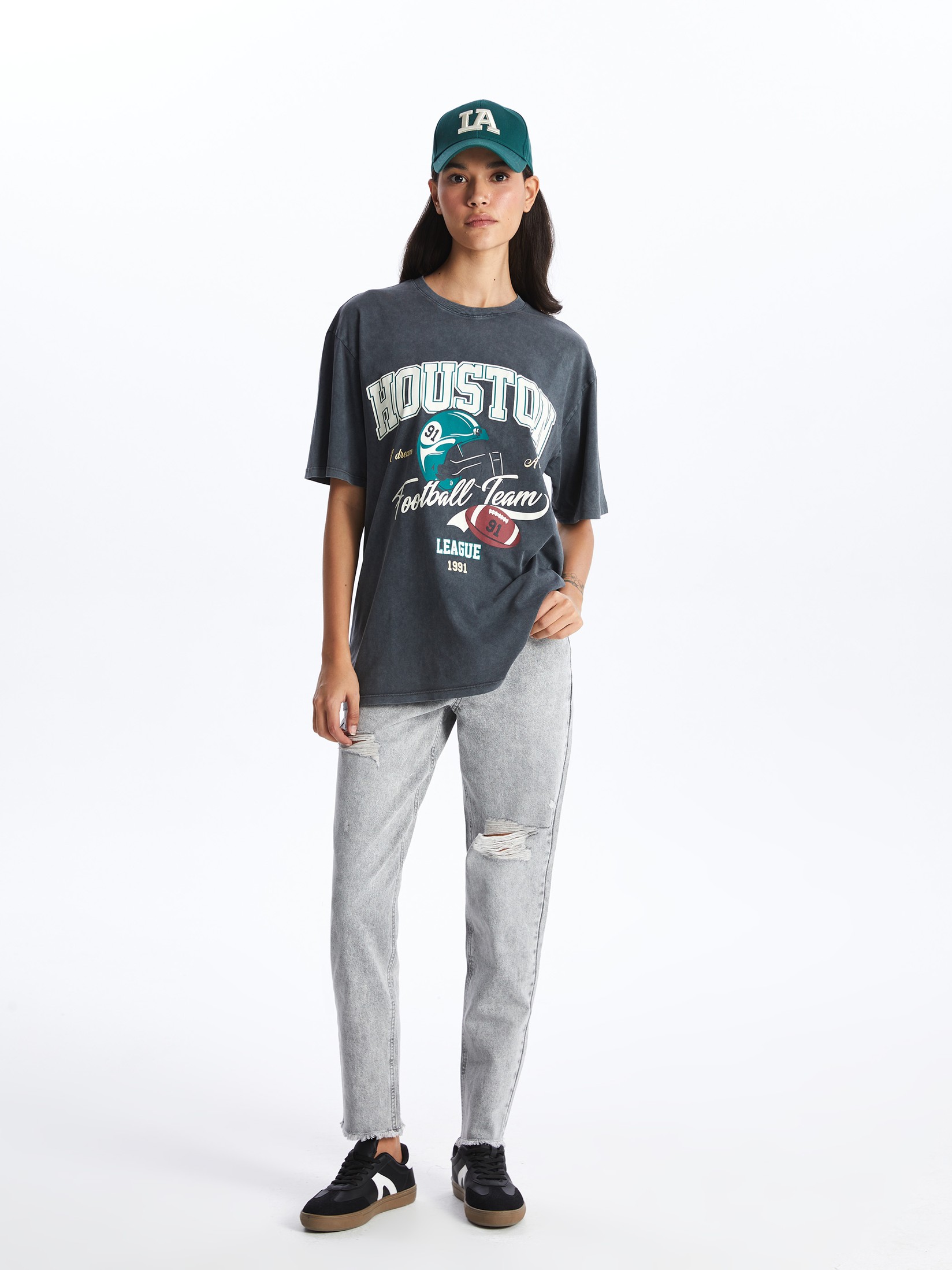 LC Waikiki Ženske farmerke S40931Z8-GRD, Sive