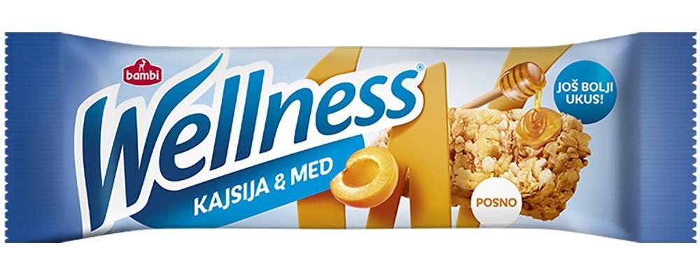 Bambi Wellness keks med i kajsija, 23g