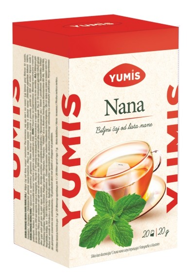 Yumis Biljni čaj od lista nane, 20g, 20 komada