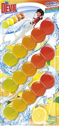 Dr Devil WC kuglice Lemon fresh, 3x35g