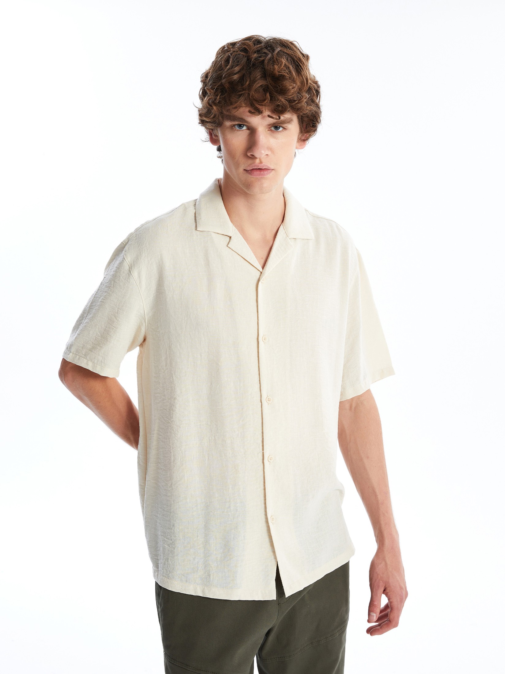 LC Waikiki Muška košulja S4GC53Z8-VZH, Krem