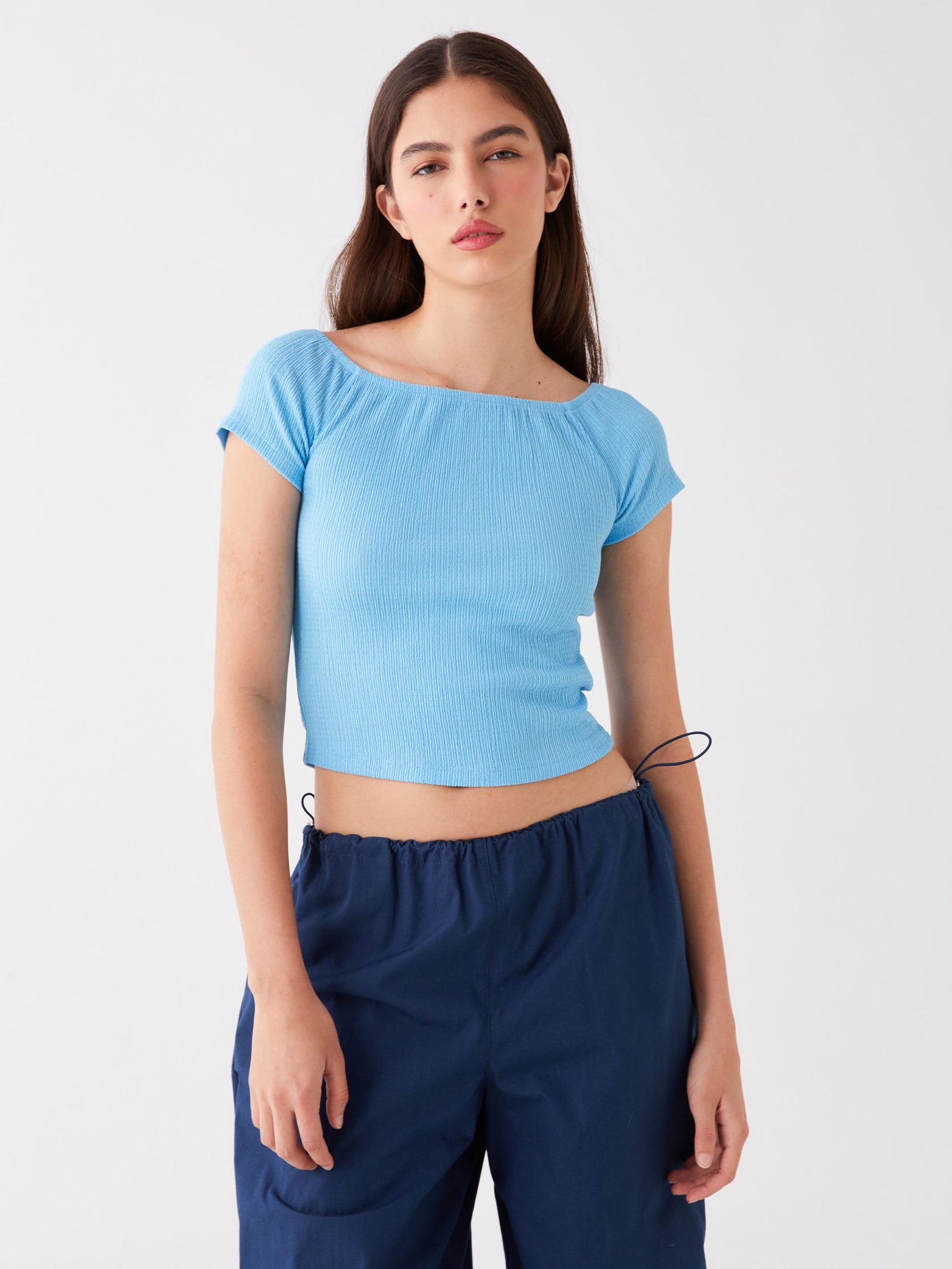 LC Waikiki Ženska majica S4DK55Z8-FFU, Plava