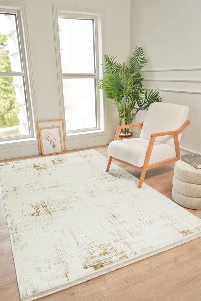 Conceptum Hypnose Tepih Kadifem Kd011, 100x300 cm, Krem